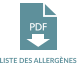 LISTE DES ALLERGÈNES PDF
